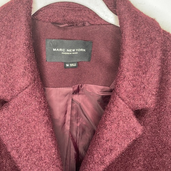 Marc New York Paige coat in pressed boucle wool blend, size 14 - Picture 6 of 16